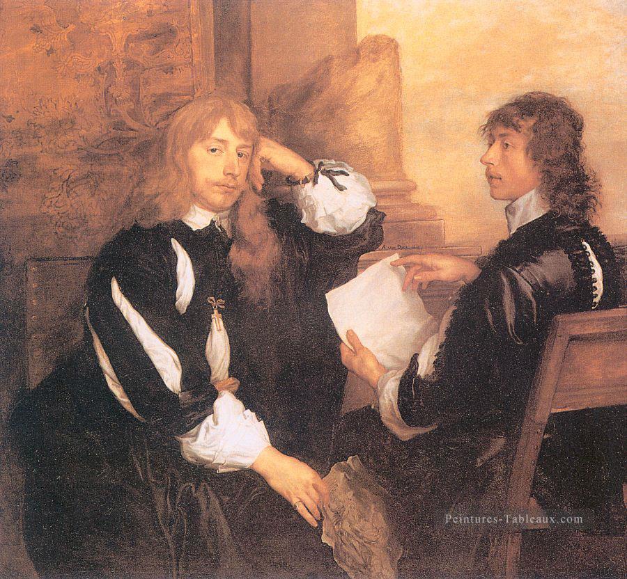 Thomas Killigrew et William Lord Crofts Baroque peintre de cour Anthony van Dyck Peintures à l'huile